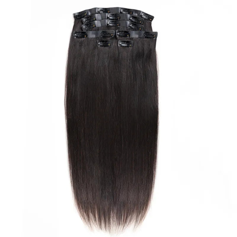 Straight / Kinky Curly / Yaki Straight Seamless Clip-in Hair Extensions Real Human Hair Pieces 140g 9pcs / 7pcs DIY Tape-in Extensions with Free Gifts