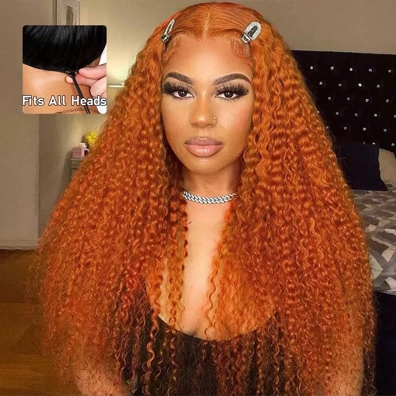 Pull Go Wig | Glueless V Part Kinky Curly Human Hair Wig Beginner Friendly