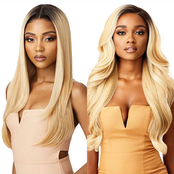 Blonde Wig With Dark Roots 1B/613 13x4 Full Transparent HD Lace Front Wigs