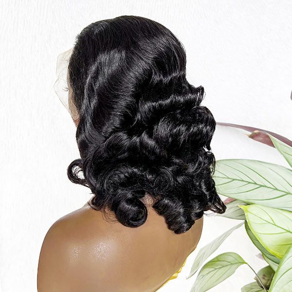 Bouncy Ocean Wave Hairstyles 13x4 Lace Frontal Wigs With Gorgeous Curl Pattern