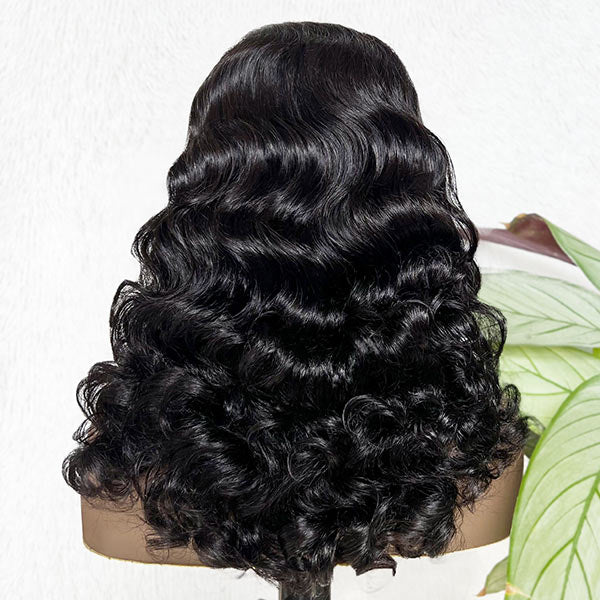 Bouncy Ocean Wave Hairstyles 13x4 Lace Frontal Wigs With Gorgeous Curl Pattern
