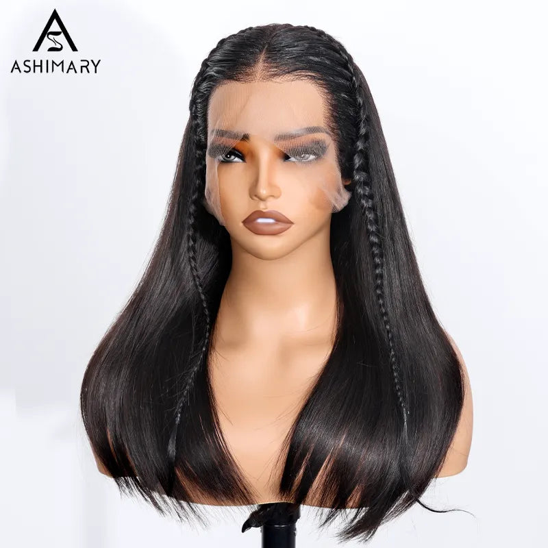 Glueless Gele Style 13x4 Lace Frontal Pre-Plucked & Pre-Braid Natural Hairline Turban Frontal Tiny Knots Human Hair