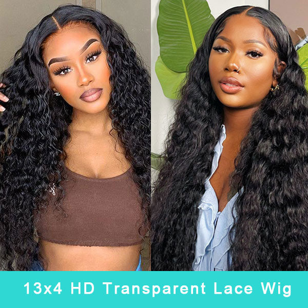 Fabulous Throw on & Go Deep Wave 13x4 HD Transparent Lace Easy Beginner Wig With Pre Bleach Knots & Pre-cut lace