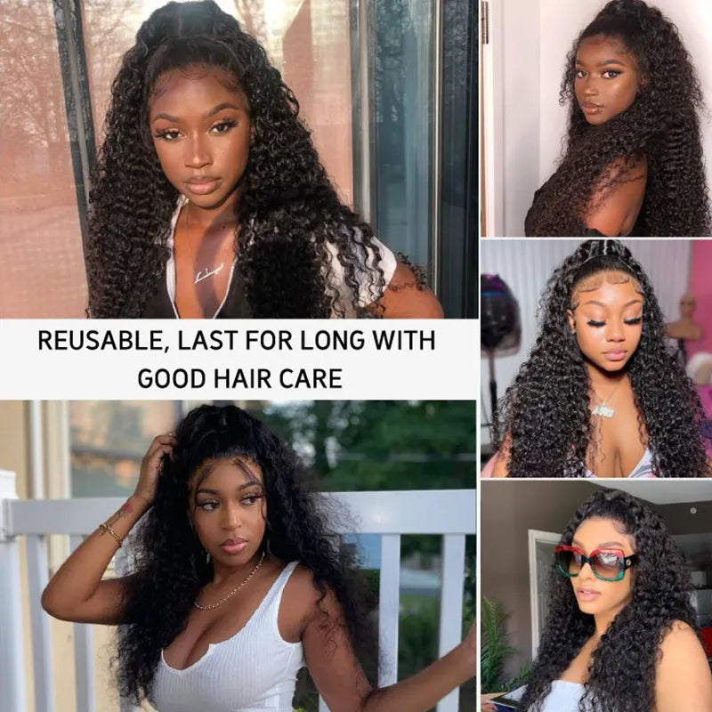 Jerry  Curly 360 Lace Front Wig 100 Human Hair For Women