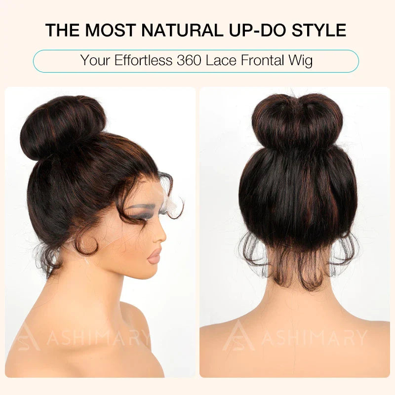 Ashimary 360 Skin Lace Cozy Invisi Strap Deep Wave Dark Highlight Pre Everthing 360 Lace Frontal Glueless Install Wig