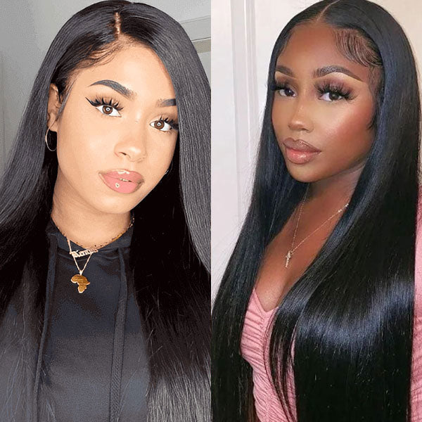 Beginner Friendly|Glueless Pre-cut Lace Wear & Go 13x4 HD Straight Ready to Wear Wig with Pre Plucked Hairline & Bleached Knots