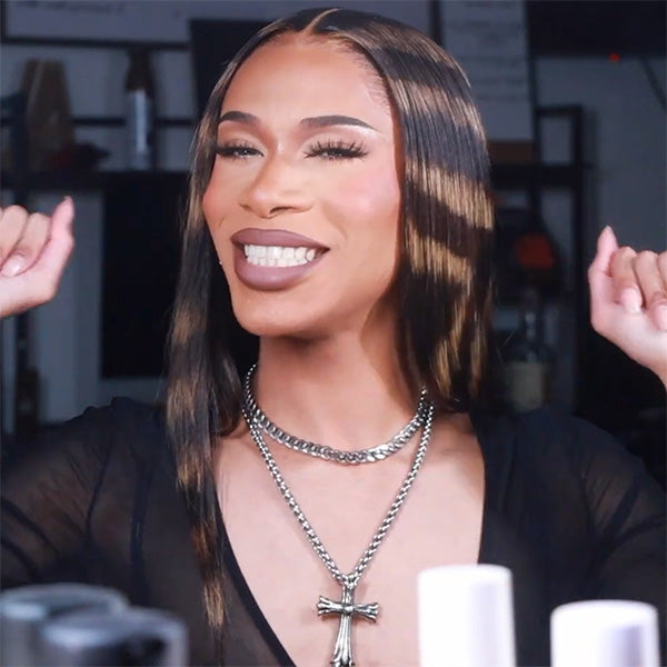 Blonde Highlight Patches 13*4 13*6 Transparent Lace Front Straight Human Hair Wigs