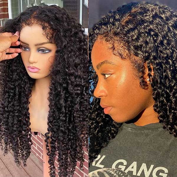 4C Edge 5x5 HD Transparent Lace Closure Deep Wave Wigs