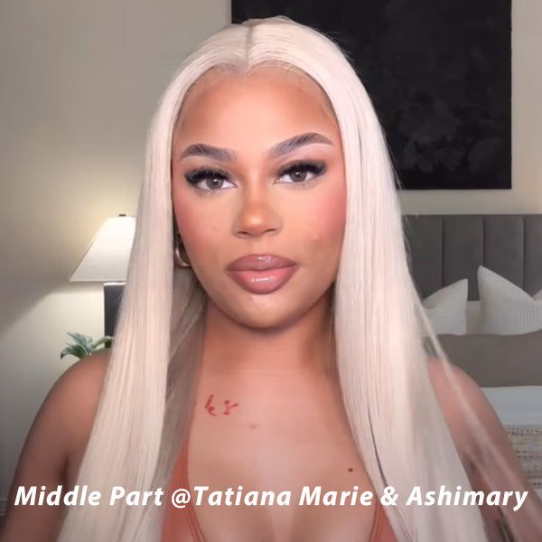Ashimary Ash Blonde Straight Hair Lace Frontal Wigs Online For Sale