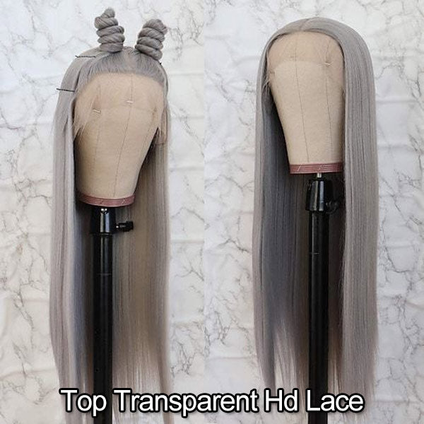 Grey Lace Front Wig 13x6 Transparent Hd 13x4 Lace Frontal Bone Straight Wig Ashimary Human Hair