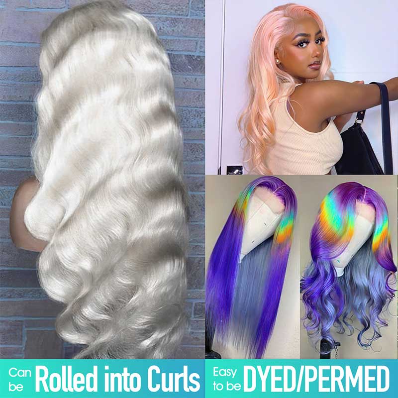 White HD Transparent 13*4 13*6 Full Lace Front Wigs Ashimary Human Hair