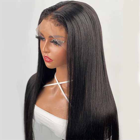 4C Edge Hairline-Straight Hair 13x4/13x6 HD Invisible Lace Frontal Wigs With Kinky Edges Curly Baby Hair