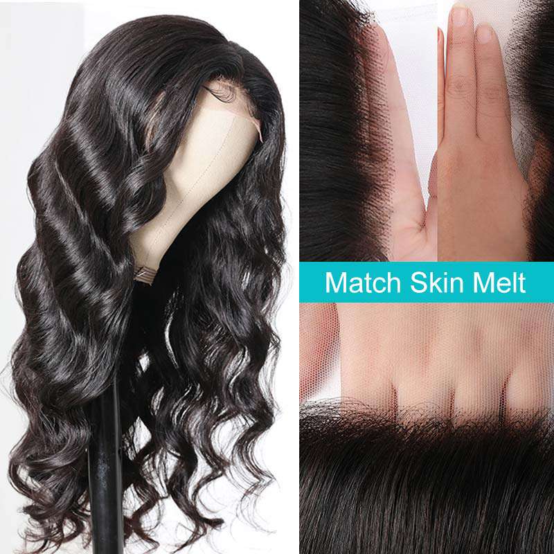 Glueless 5*5 HD Lace Closure Wig Body Wave Transparent Lace Human Hair Wigs Ashimary