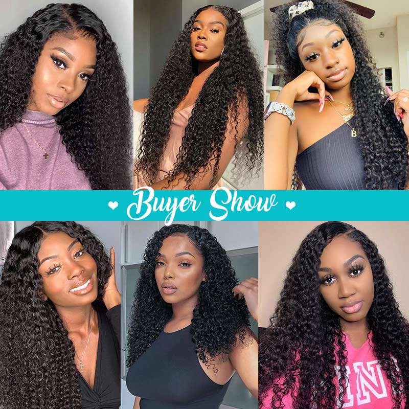 Ashimary Jerry Curly Glueless 5x5 HD Transparent Closure Wig Brazilian Human Hair Natural Color