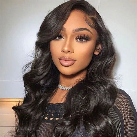 Air Wig| Ready To Go Body Wave HD Transparent Lace Human Hair Wig Easy on Easy off with Pre Plucked Hairline & Bleached Knots