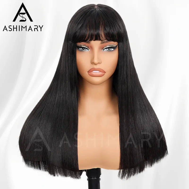 Pull Go 3x1 Lace Double Drawn Bob Wig True Scalp Bang Wig Bone Straight Silky Glueless High Density Human Hair