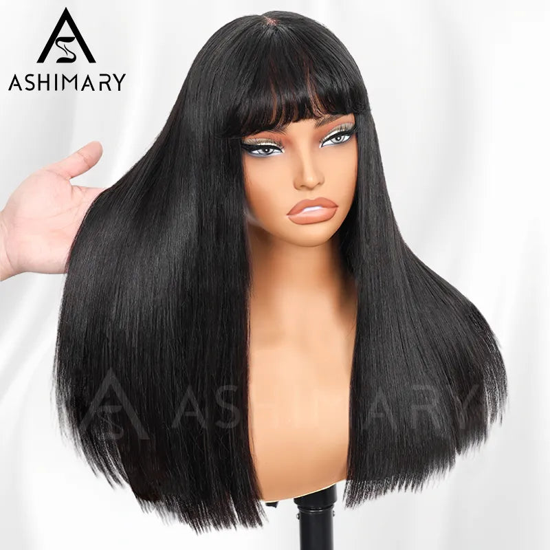 Pull Go 3x1 Lace Double Drawn Bob Wig True Scalp Bang Wig Bone Straight Silky Glueless High Density Human Hair