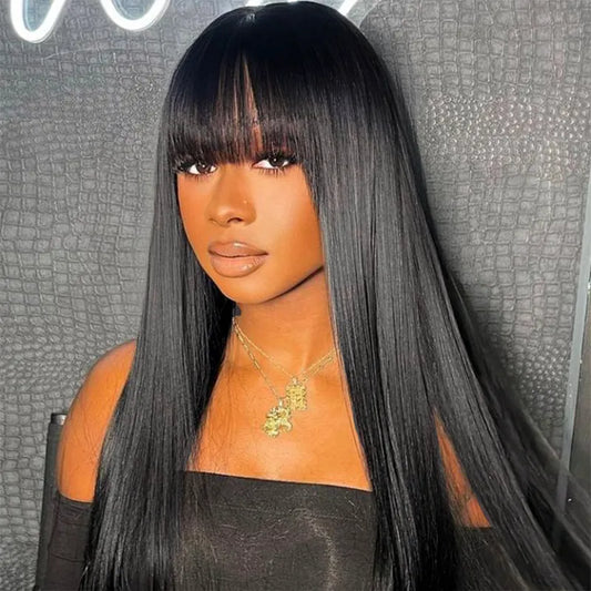 Pull Go 3x1 Lace Double Drawn Bob Wig True Scalp Bang Wig Bone Straight Silky Glueless High Density Human Hair