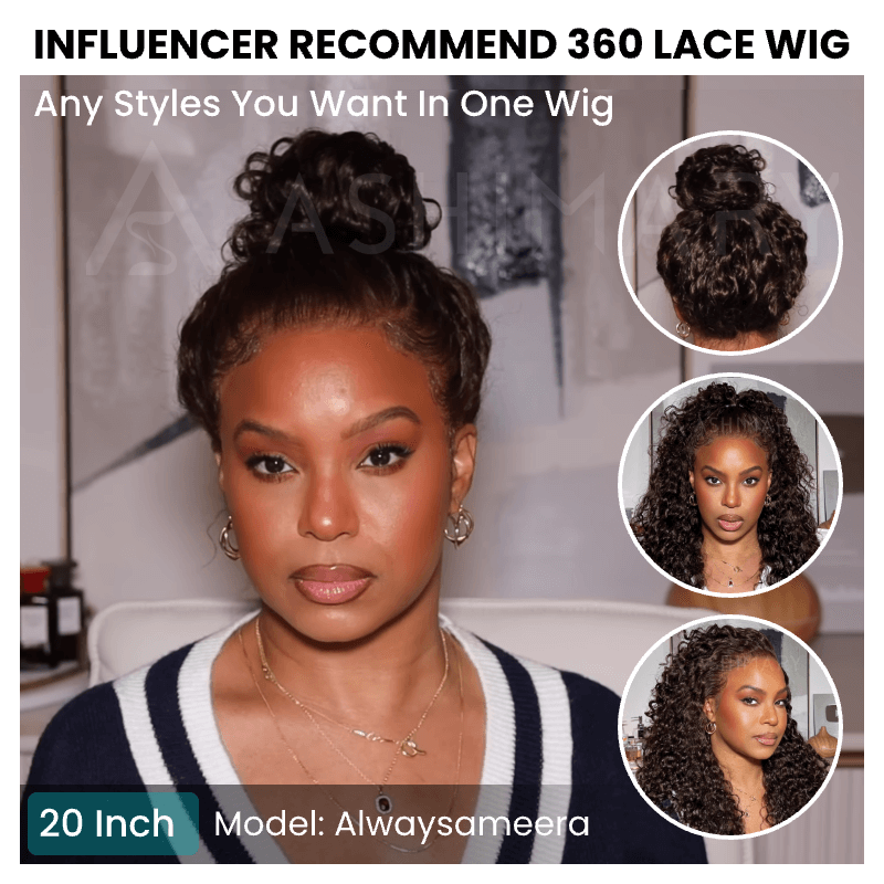 BOGO Invisi Strap Snug Fit 360 SKin Lace Chocolate Brown Water Wave Bleached Knots Glueless Lace Wig