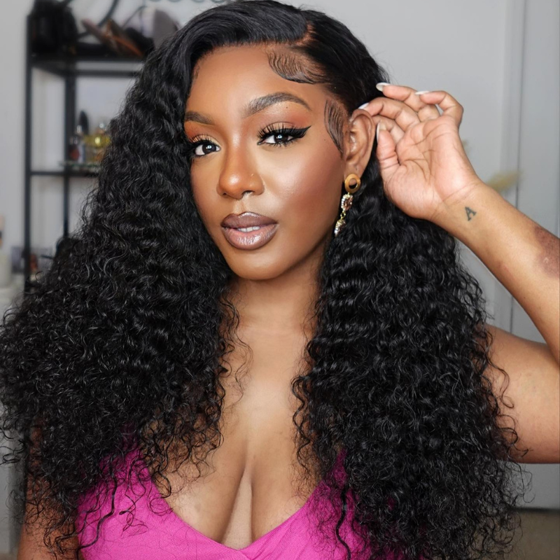Trending Curly 13*6 Transparent hd Lace Front Wig Ashimary One Donor Human Hair