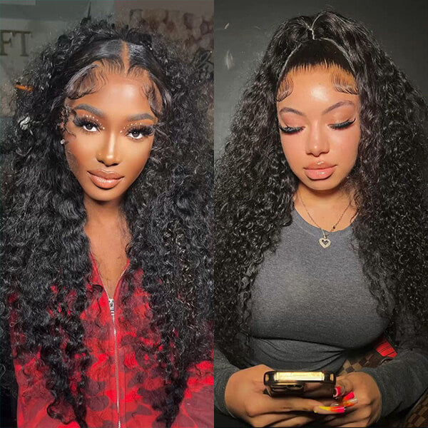Ashimary Pull Go 13x6 Full Wig Transparent Lace Front Wig Natural Black Color Jerry Curly Hair