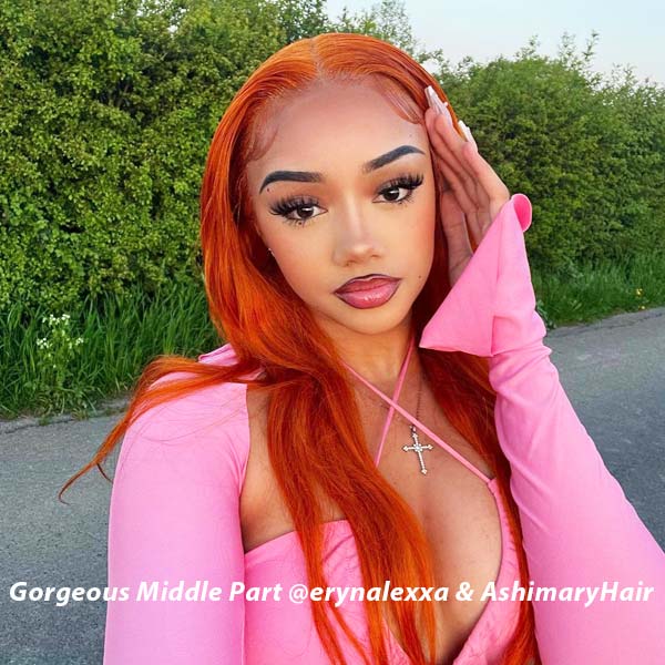 Ginger Color Wig 13*4 13*6 Lace Wigs 180% 250% Density Lace Front Wigs Ashimary Virgin Hair