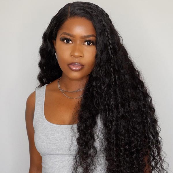 Put On & Go Pre Cut Lace Deep Wave Glueless Ready to Wear Wig with Pre Plucked Hairline & Bleached Knots