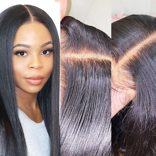 Beginner Friendly|Glueless Pre-cut Lace Wear & Go 13x4 HD Straight Ready to Wear Wig with Pre Plucked Hairline & Bleached Knots