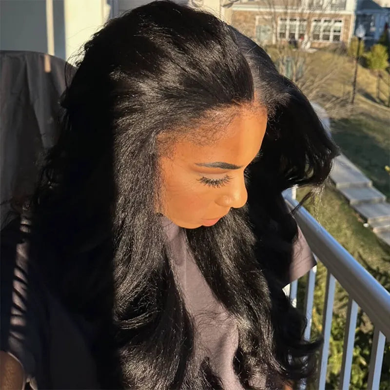 Newborn Hairline Kinky Body Wave Invisi Strap Glueless 360 Lace Frontal  Pre-Everything Natural Wig