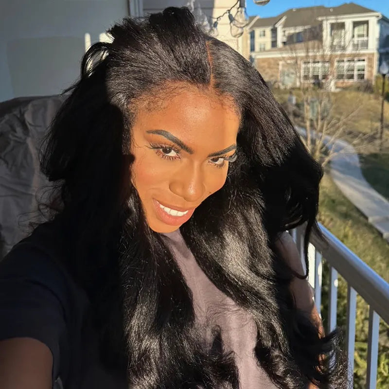 Newborn Hairline Kinky Body Wave Invisi Strap Glueless 360 Lace Frontal  Pre-Everything Natural Wig