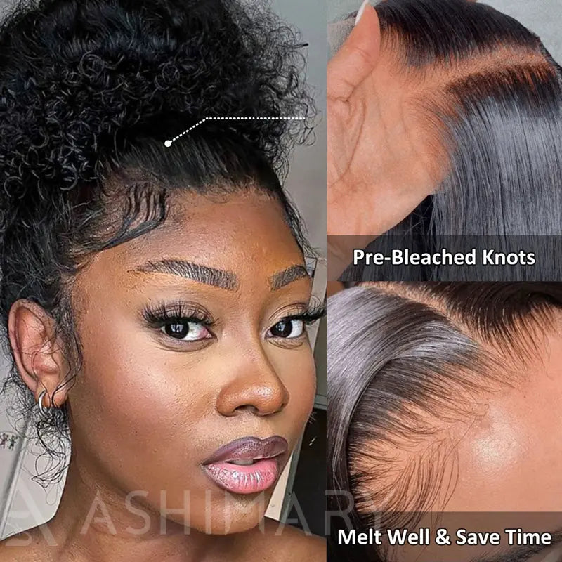 Kinky Curly Invisi Strap Snug Fit 360 Transparent Lace Frontal Bleached  Knots Pre Cut Lace Wig