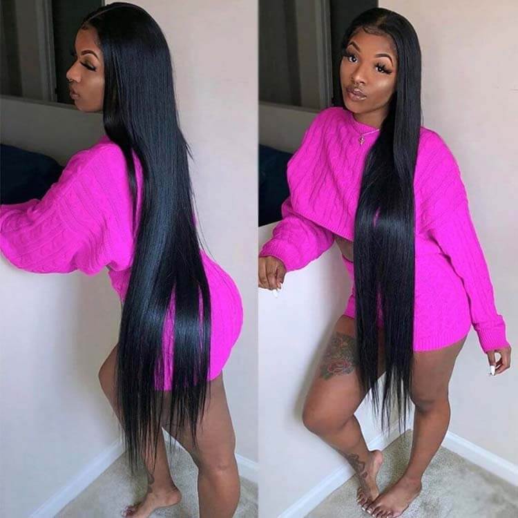 Long Wig | Silk Straight 13x4 Lace Frontal Human Hair Wigs 28-40 Inch