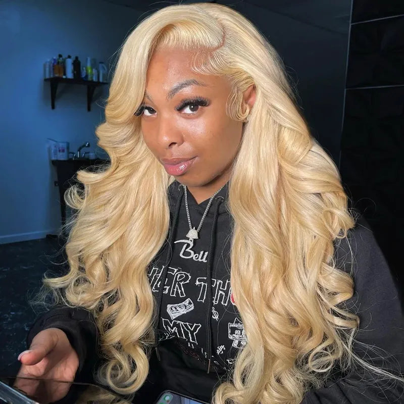 613 Blonde Glueless 4x4 5x5 6x6 Body Wave Lace Wigs 180% 250% Density Wigs Ashimary Virgin Hair