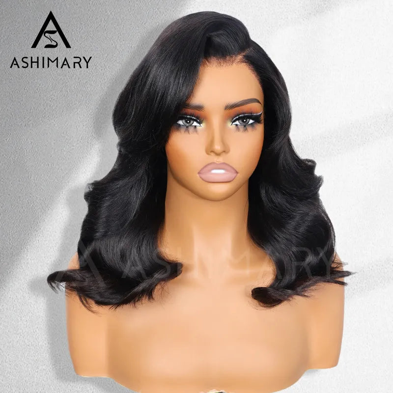 Peacock Curls Pull Go 13x6 Full Glueless Lace Front Wig Pre-Styled Heavy Layers Cut Human Hair