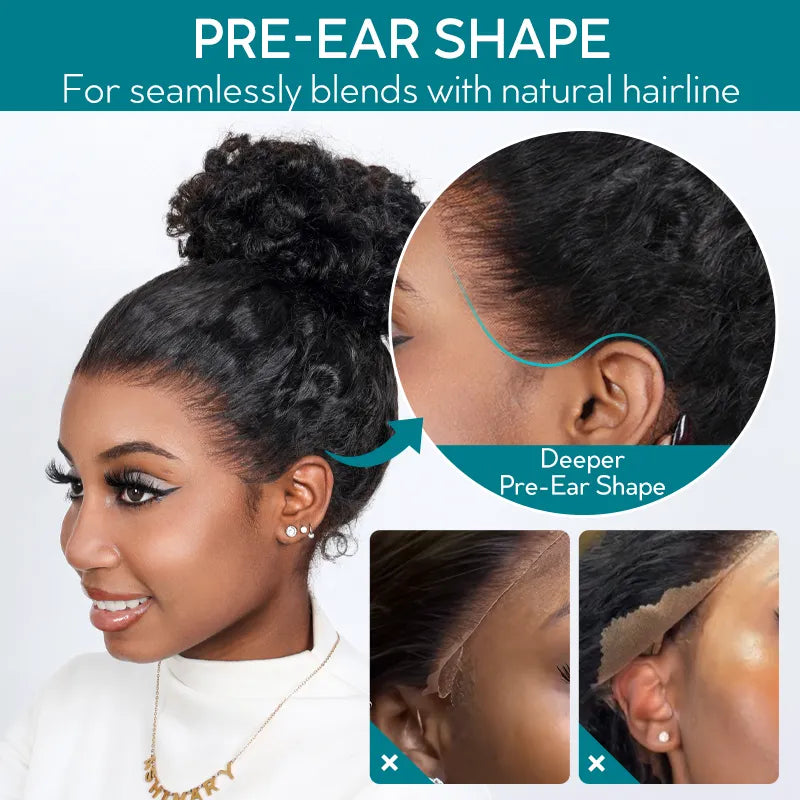 Dark Plum Color Straight Glueless Invisi Strap 360 Lace Frontal Wigs Tight & Neat Pre-Cut layered Optional