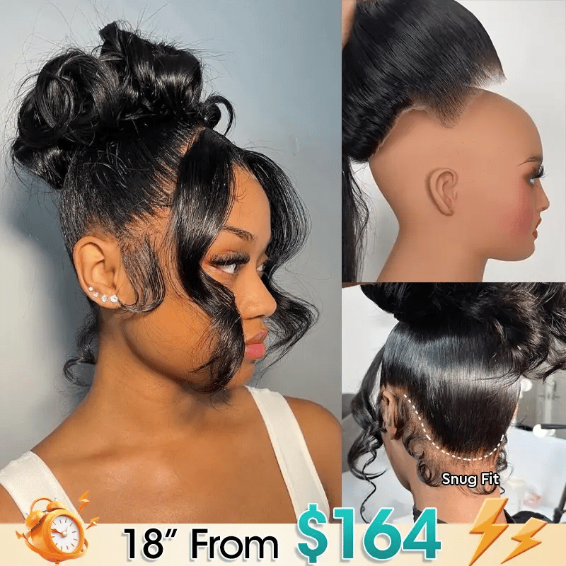 Face Framing Body Wave Invisi Strap Snug Fit 360 Transparent Lace Frontal Bleached  Knots Pre Cut Lace Wig