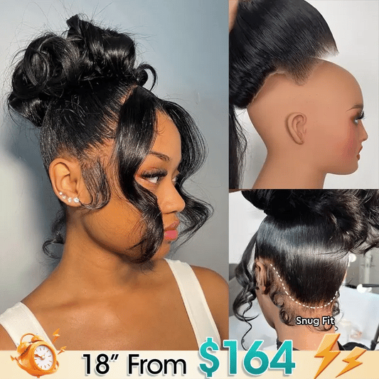 Face Framing Body Wave Invisi Strap Snug Fit 360 Transparent Lace Frontal Bleached  Knots Pre Cut Lace Wig