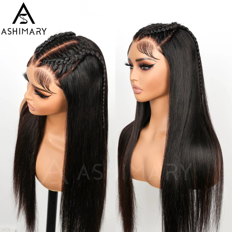 Braid In Advance Baby Hair Glueless 10x6 Lace Frontal Put On & Go Pre Everything Human Hair Wig