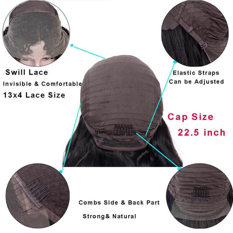 Gorgeous Skunk Strip Highlight Short Wigs Lace Front/ Closure Wigs