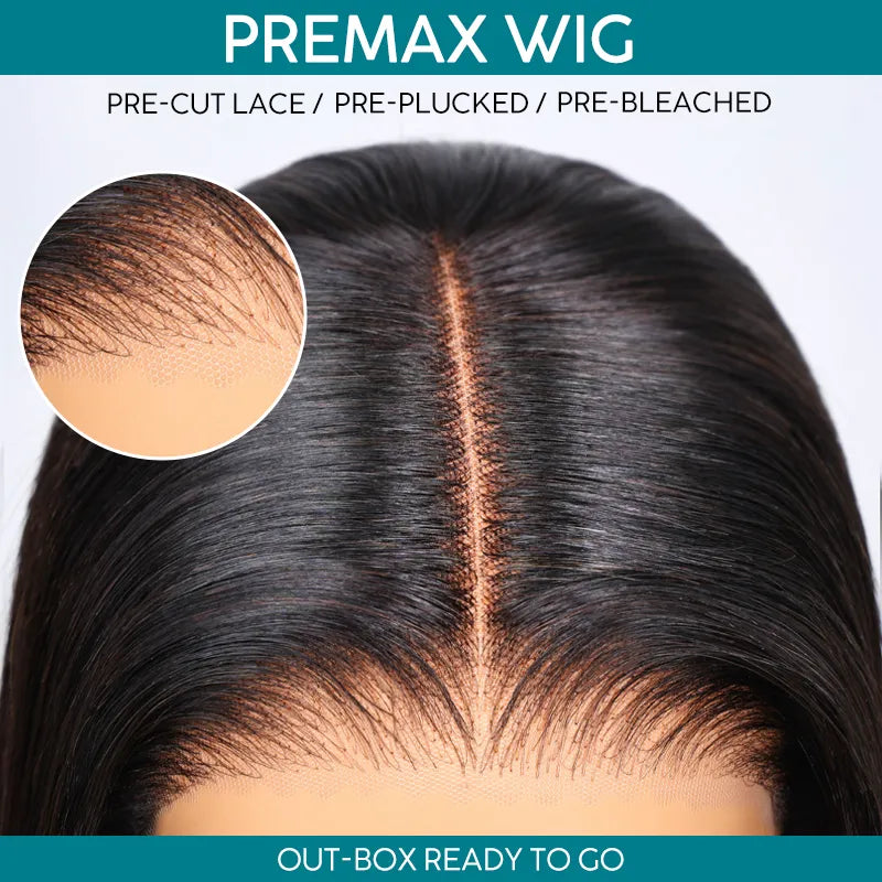 Double Drawn High Density Pre-Cut Lace Bob 13x4 Pull Go Transparent Lace Frontal Wigs Pre Bleached Knots