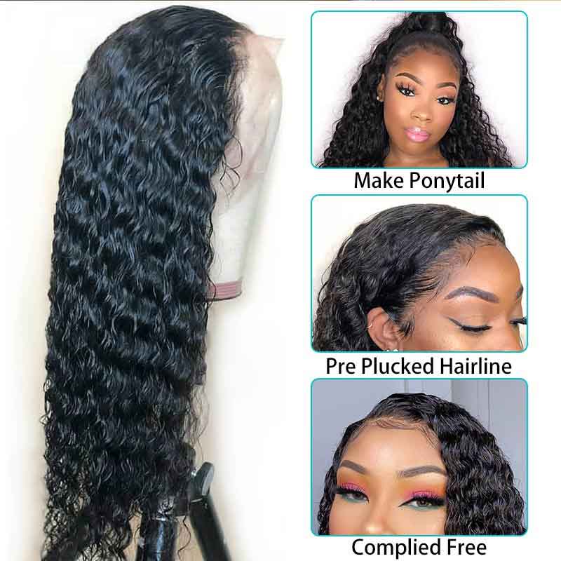 Long Wig | Deep Wave 13x4 HD Lace Frontal Human Hair Wigs 28-40 Inch
