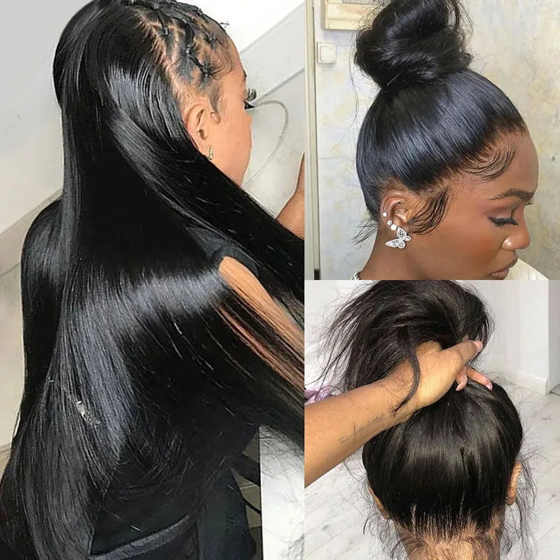 BOGO Straight 360 Lace Frontal Wig With Invisi Strap Pre-Cut Glueless Human Hair