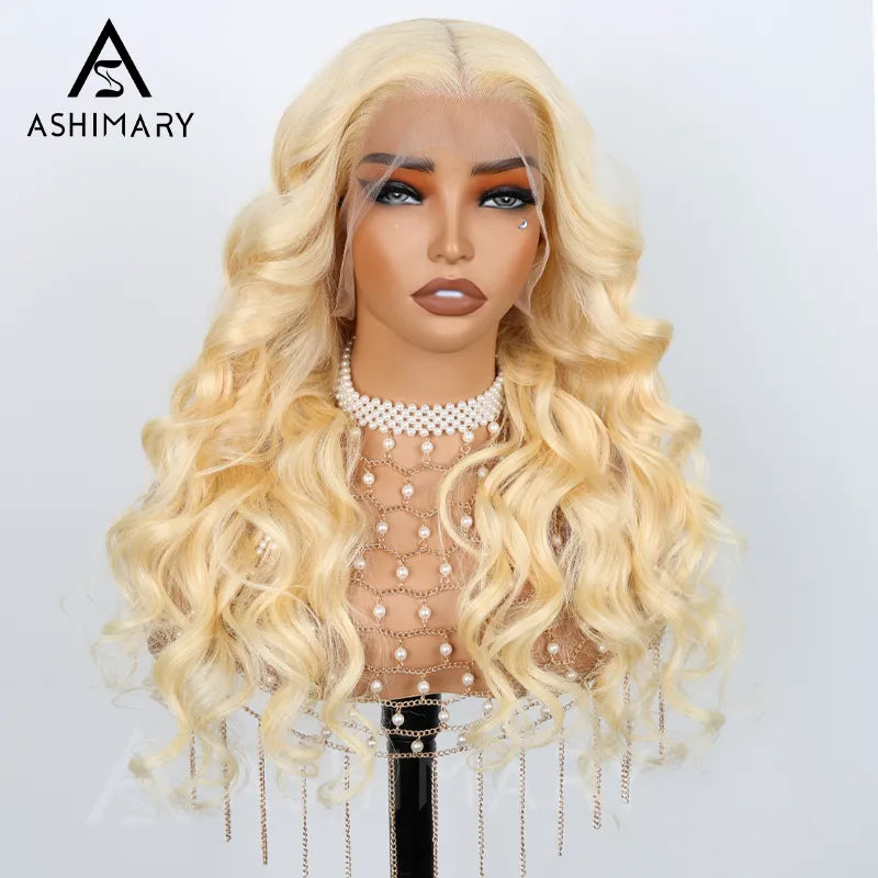 Ashimary Wear Go Wig 613 Blonde Body Wave 4*4 5*5 Transparent HD Lace Closure Wig