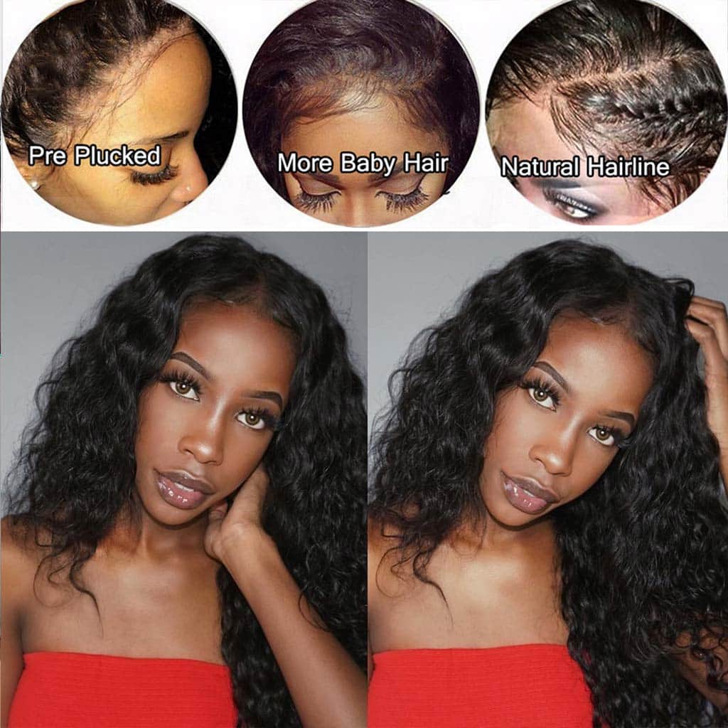 Upgrade 13*6 Water Wave Lace Front Wig Brazilian Human Hair 150% 180% 250% Density