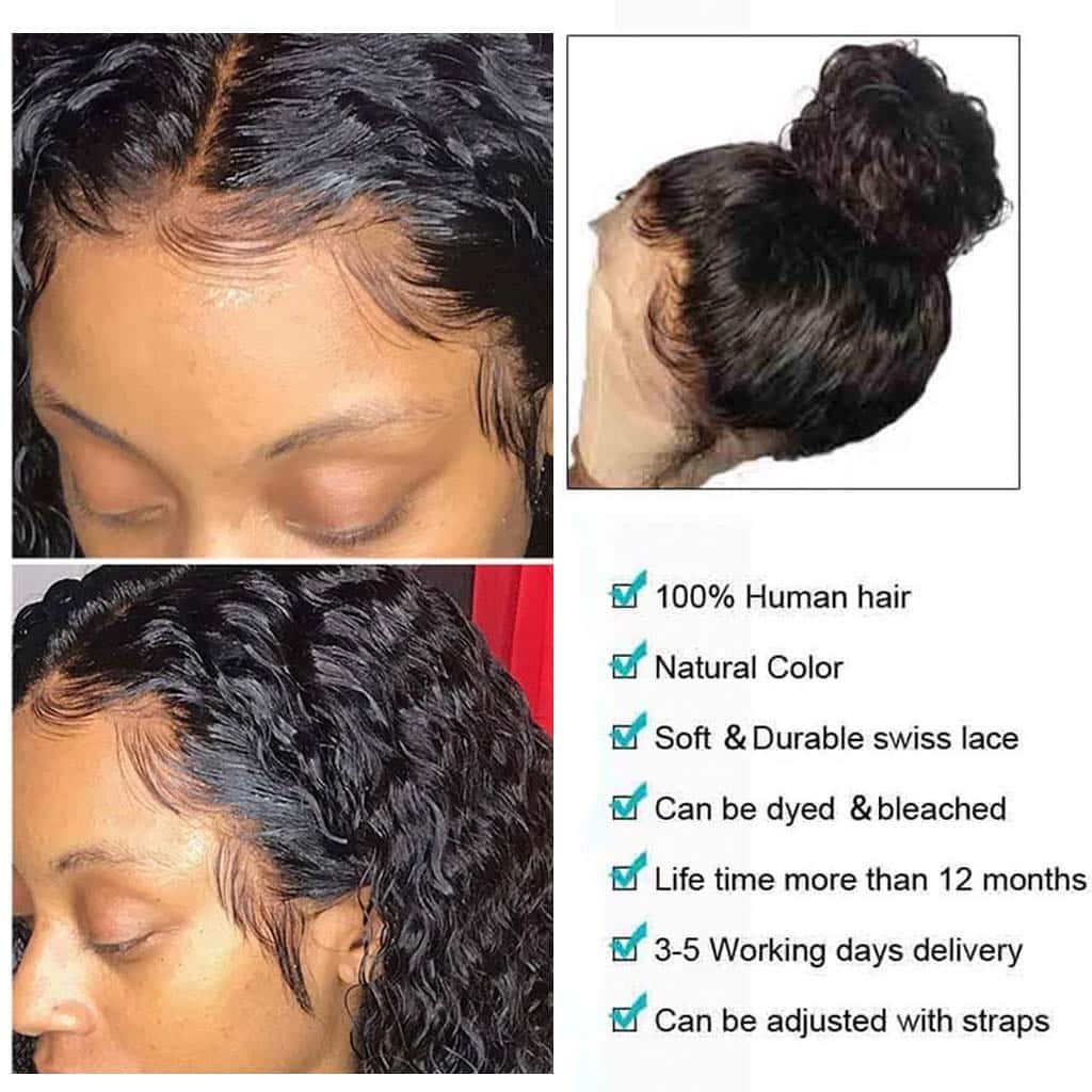 Upgrade 13*6 Water Wave Lace Front Wig Brazilian Human Hair 150% 180% 250% Density