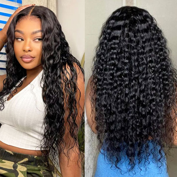 Romantic Bohemian Wear And Go Water Wave 13X4 HD Frontal Ready to Wear Wig With Pre Bleach Knots & Plucked Hairline & Pre-cut lace