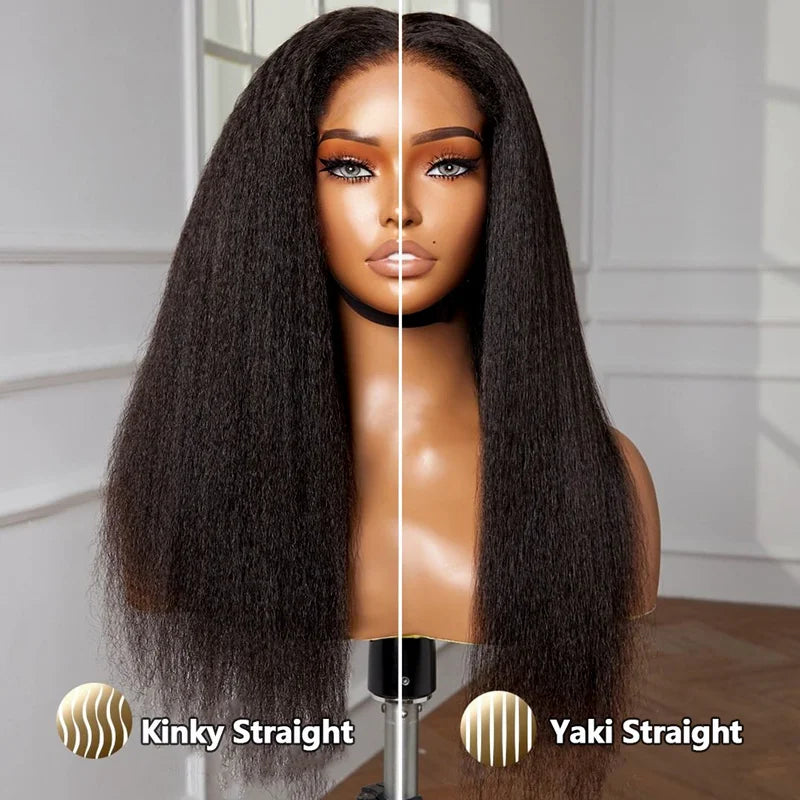 Yaki Straight Wig 13x4 Lace Front Wigs Pre Plucked HD Lace Wig Light Yaki